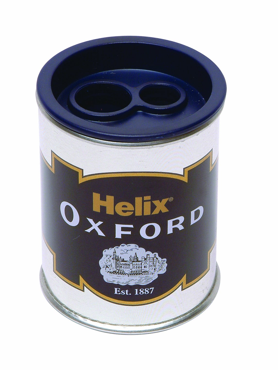 Helix Oxford Two Hole Barrel Sharpener - Blue (Pack of 10)