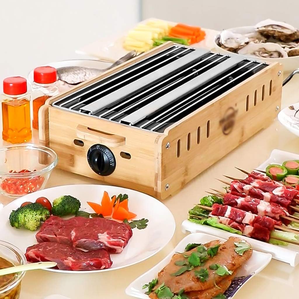 review Electric and Charcoal Dual-use Grill, Easy to Clean, Overheating Protection