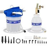 OMT 2L Vacuum Brake Bleeder Kit, 2.1 qt Pneumatic Brake Fluid Bleeder Kit | ABS Brake Fluid Extractor 1L Refilling Bottle 19 Adapters, One-Person Brake Bleed Fluid Pump Brake Bleeding Tool