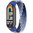 LEIXIUER Braided Solo Loop Band for Xiaomi Smart Band 9 8 Strap Women Men,Soft Elastic Nylon Replacement Wristband for Xiaomi Mi Strap 9/8