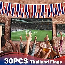 Thailand String Flag Pennant Banner, Small Mini