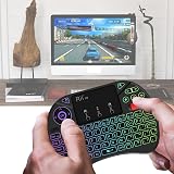 Rii Mini Wireless Keyboard Touchpad Mouse Combo RGB Backlit 2.4G USB Receiver view 3