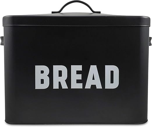 Amazon Com Metal Bread Box Countertop Space Saving Extra Large