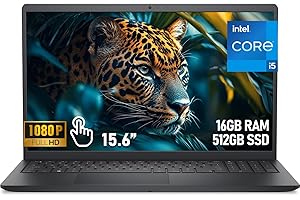 Dell 15 Touchscreen Laptop, 15.6" FHD (1920 x 1080) WVA Display, Intel Core i5-1334U, 16GB RAM, 512GB SSD, Windows 11 Home in