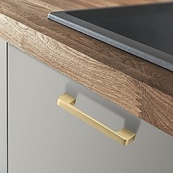 Rergy 5in Brushed Brass Drawer Pulls Gold Cabinet