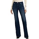 EXPRESS Women’s FlexX Jeans – Mid Rise ’70s-Inspired Stretch Flare Denim with Expanding Waistband and Comfortable Sculpt Fi