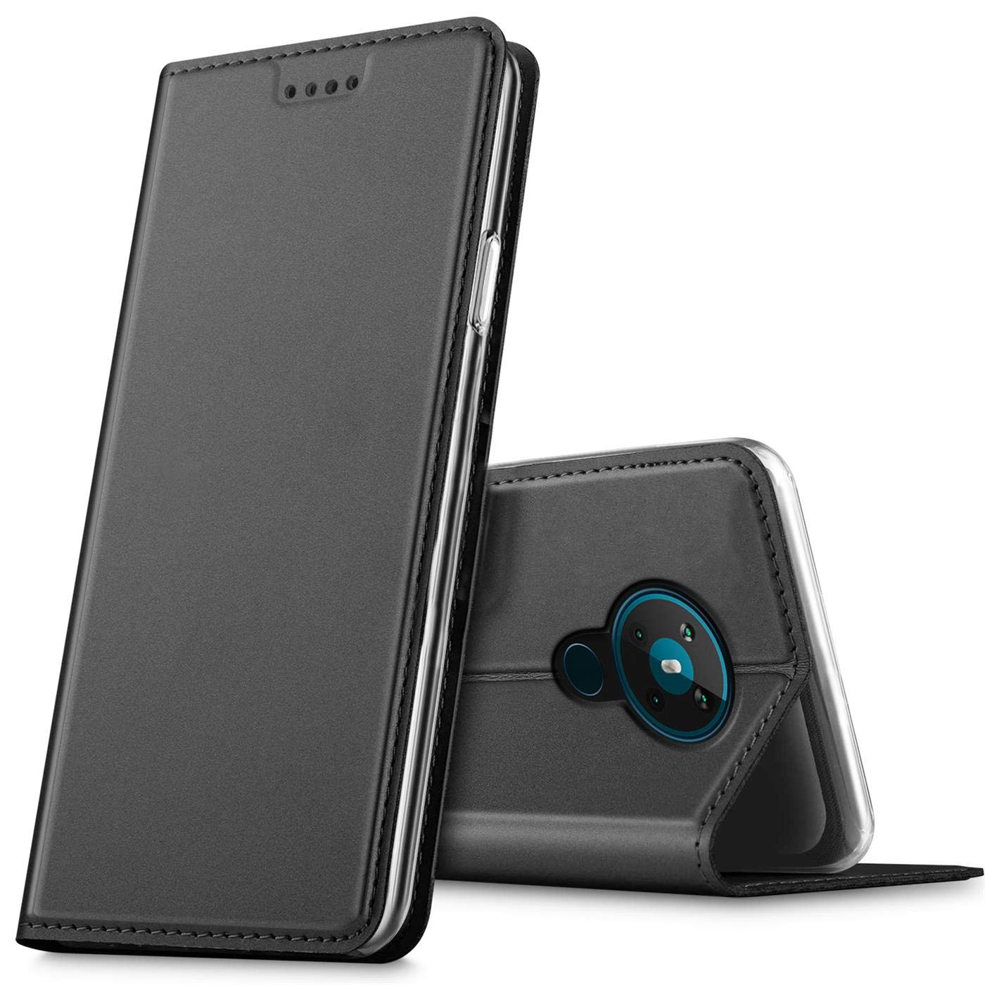 Verco Case compatible with Nokia 3.4, Flip Wallet Cover with Magnetic Closure for Nokia 3.4 Phone Case - black