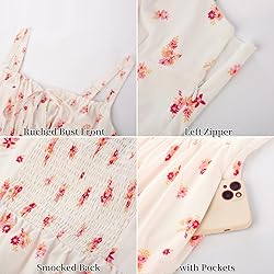 Floral Corset Dress for Women Ruched Bust