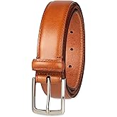 Haggar mens Leather Dress Belt for Suits and Pants - Classic, Formal, Business, Work