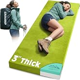 Gaialoop Memory Foam Camping Mattress, 3 Inch Roll Up Sleeping Pad | Dual-Layer Memory Foam + Support Foam, Roll-Up Design, Washable Cover, Non-Slip Bottom, Carry Bag and Straps