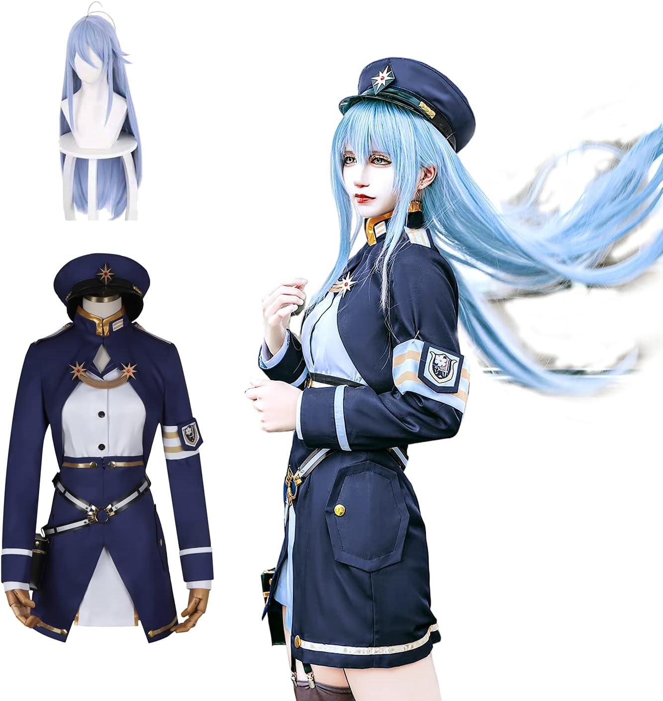 Amazon 神併良品 86 エイティシックス レーナ ヴラディレーナ ミリーゼ 鮮血女王 コスプレ衣装 軍服 大人用 コスプレ コスチューム 靴別売り レーナ ウィッグ付き Xl コスプレ 仮装 通販