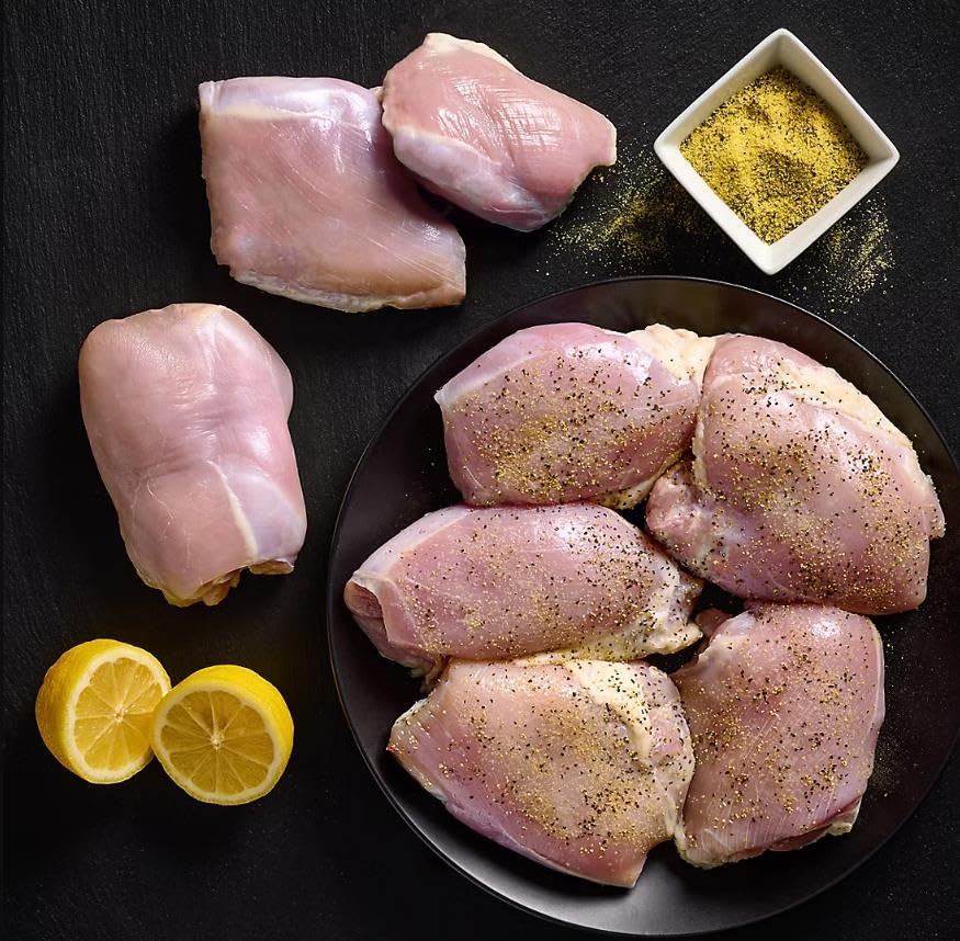EVAXO Boneless Skinless Chicken Thighs 3.5 lb (56 oz) - 69% Less Fat, Flavorful & Versatile