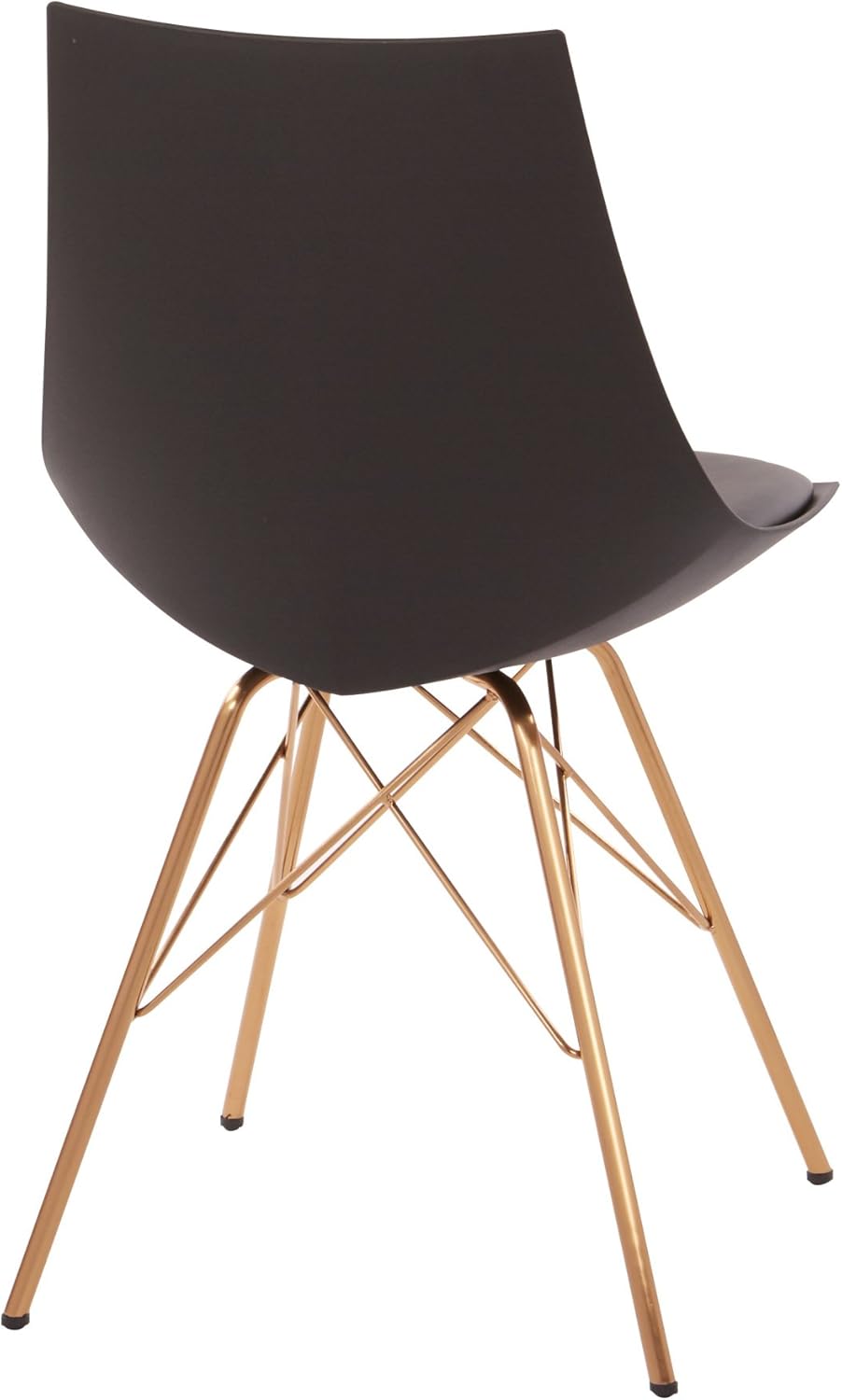 OSP Home Furnishings Oakley Mid-Century Modern Bucket Chair, Black: Furniture & Decor