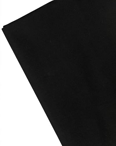 DHS Plain Black Fabric 45 Inch Wide Dressmaking Craft 1 Metre