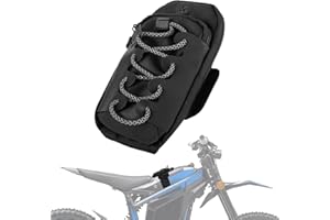 IUVWISN Electric Dirt Bike Bag, Front Frame Battery Cover Bag for Talaria Sting R MX4 MX3 XXX X3/X3 PRO Eride Pro SS SR S Tutti Soleil 01 Surron, for Phone ID Card Key Daily Necessities Storage Black