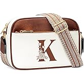 CLOUDWINGS Valentines Gifts for Women Wife Personalized Crossbody Bag Small Purse with Initial Letter Shoulder Handbags