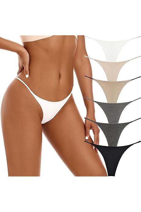 Kedixiest Women's Seamless Invisible Thong – Built-in Camel Toe Cover Pad, No Show, Comfortable Fitness Underwear