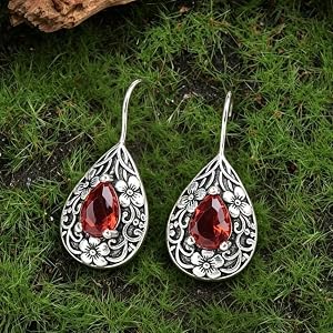 Boho style zircon earrings, daily, holiday and party accessories | Retro and exquisite, inlaid with colored zircons, it can b