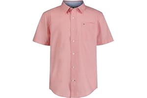 Tommy Hilfiger Boys' Short Sleeve Woven Button-Down Shirt