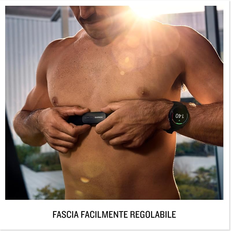HRM-200 (M-XL), Fascia cardio, Bluetooth e ANT+, Multisport, HRV, Impermeabile 3 ATM, Lavabile in lavatrice, Autonomia fino a 1 anno