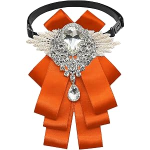 Gsyziux Big Rhinestone Bow Ties，Bowtie Pre-Tied Bowties Men Women | Suit for tuxedo party wedding