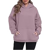 OLRIK Womens Plus Size Hoodies Oversized Fleece-Lined Thick Sweatshirts Cozy Hooded Pullover Winter Clothes