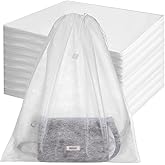 BOHUIZ 100 Pcs Dust Bags for Handbags, Dust Bags for Purses Storage Bags for Handbags Non-Woven Breathable Drawstring Handbag Dust Cover for Purses Shoes Boots Clothes Home Travel(15.7inx19.7in)