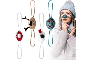 JaGely 4 Pcs Nose Warmer Women Winter Cozy Nose Cover Soft Knitted Crochet Guard Protector for Ski Outdoor Cold Weather