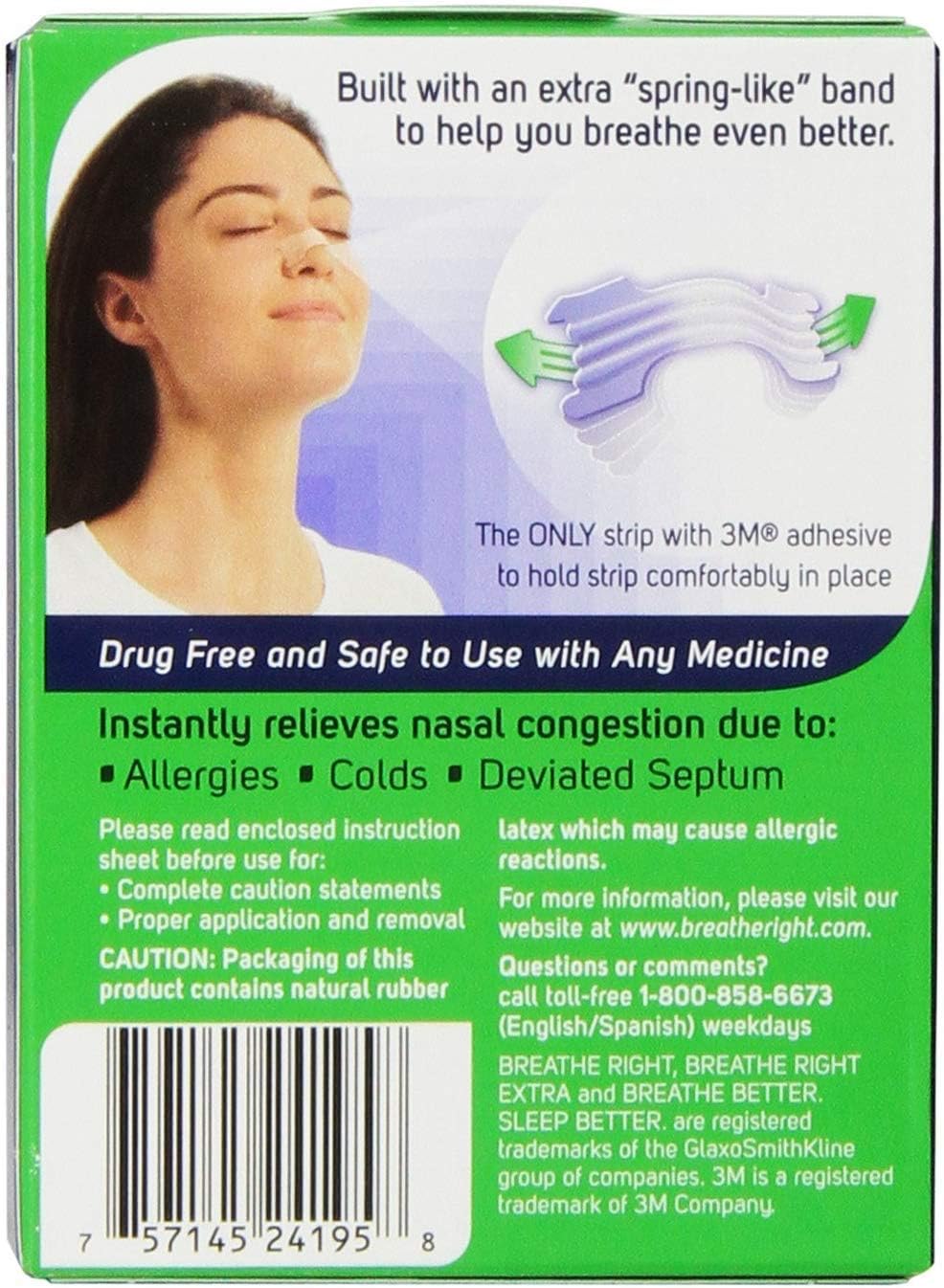 Breathe Right Nasal Strips EXTRA CLEAR For SENSITIVE SKIN 104 Strips (4 packs of 26): Health & Personal Care