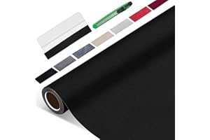 GENERIC Suede Wrap for Car Interior 16" x 59" - Black Self Adhesive Suede Fabric, Easy Peel Suede Interior Wrap for Car & Home Decor