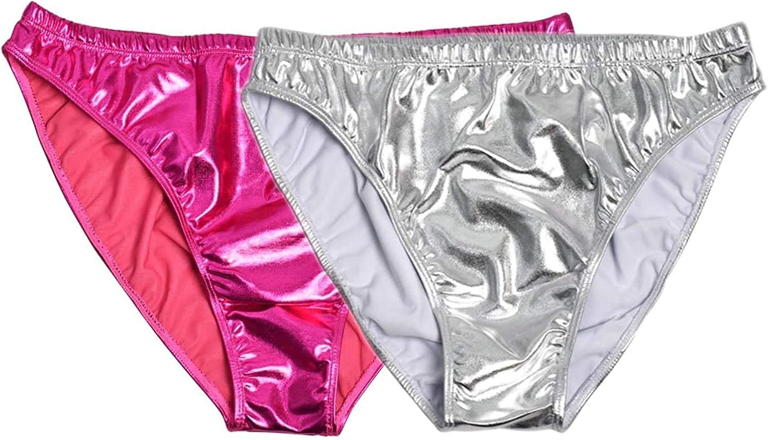 Buy MASCUS Women's Shiny Metallic Faux Leather G String Sexy Panty Pack