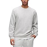 CRZ YOGA Cotton Fleece Lined Pullover Sweatshirts for Men - Crewneck Cozy Casual Athletic Daily Workout Sweat Shirt Tops