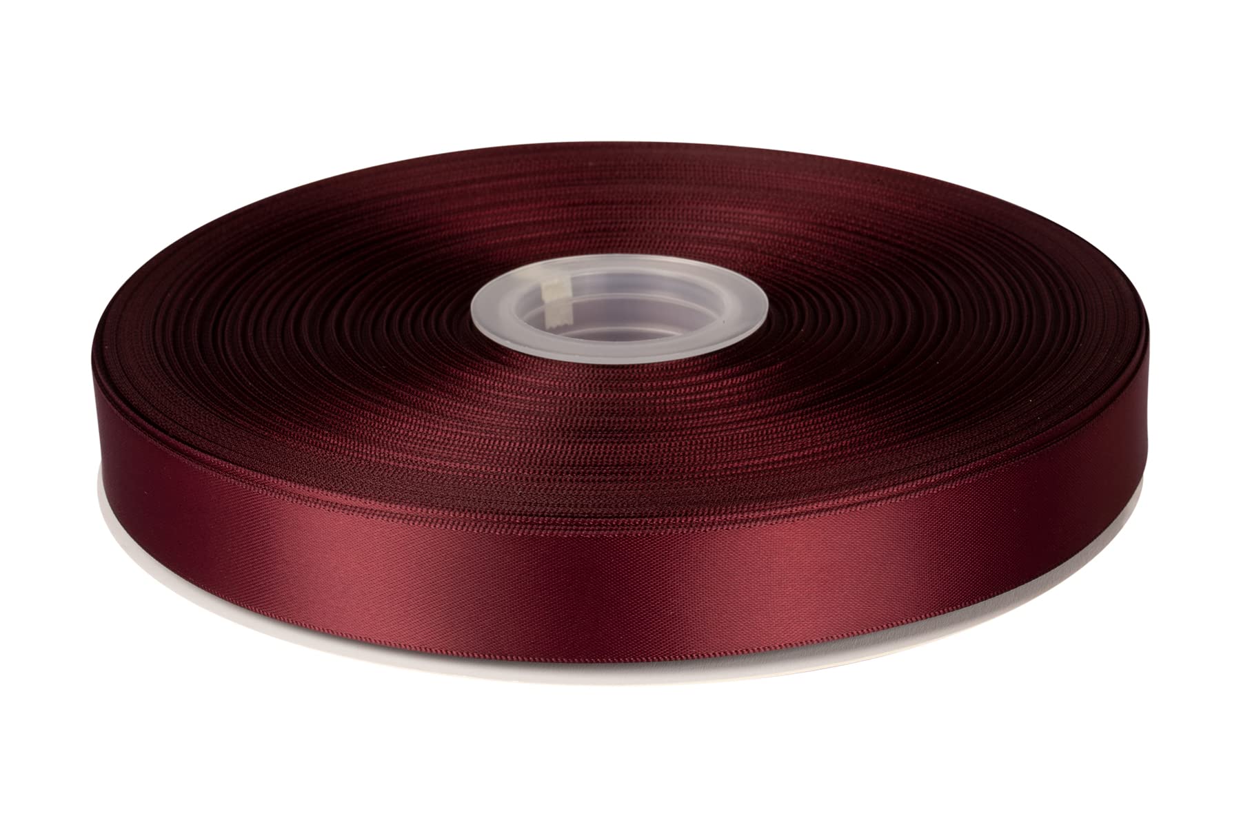 Fondersy 22mmX 91M Double Faced Satin Ribbon Burgundy Polyester Ribbon for Gift Wrapping Wedding Decoration Floral Arrangement Crafts