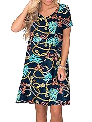lionstill Women's Casual T Shirt Dress Summer