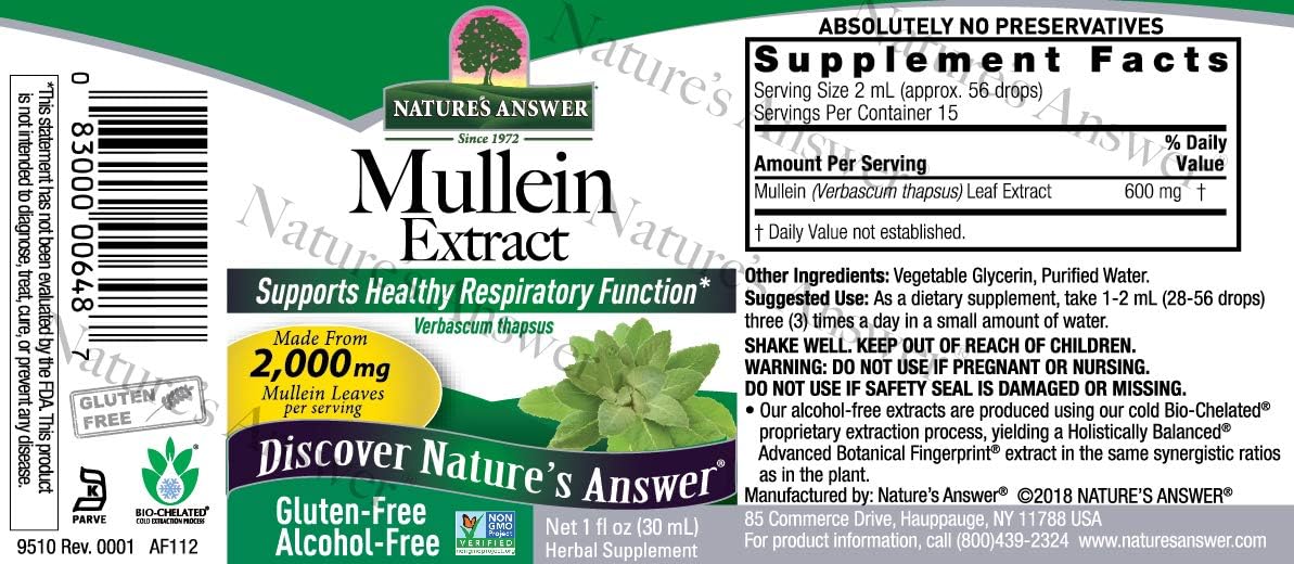 Natures Answer - Mullein Leaf - 30ml, Cranberry, 30 ml (Pack of 1) - Image 3