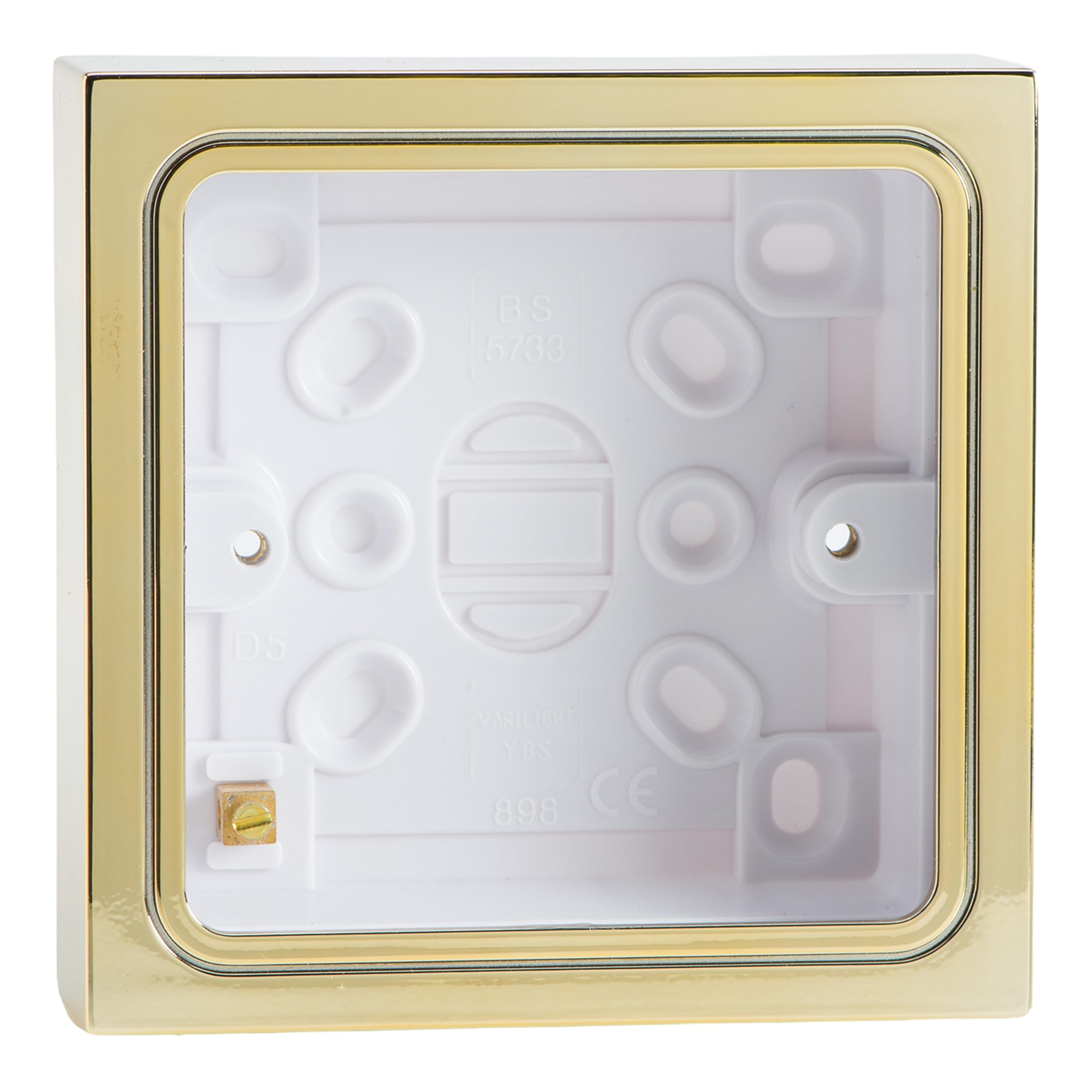 Varilight - 1 Gang Patress Wall Box (for surface mounting) Brass Effect Finish - YBSB
