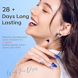 Modelones Gel Nail Polish Set 6 Colors Ocean Blue Sky Navy Glitter Veil view 5