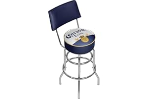 Trademark Gameroom Corona Extra Swivel Padded Swivel Bar Stool with Back - Label Design - by Corona