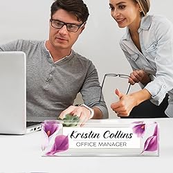 Custom Name Plate for Desk, Acrylic Office Decor