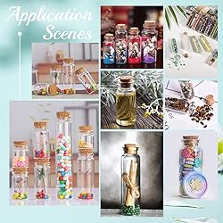 CRASPIRE 24Pcs Small Glass Bottles with Cork