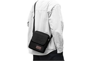 WISEPACK Small Crossbody Bag for Men,Canvas Messenger Shoulder Bags Crossbody Satchel Bag Men's Side Bags Over the Shoulder Purse