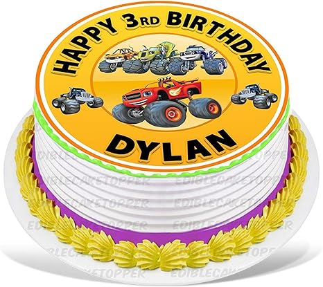 Amazon Com Partyprint Blaze And The Monster Machines Edible Cake