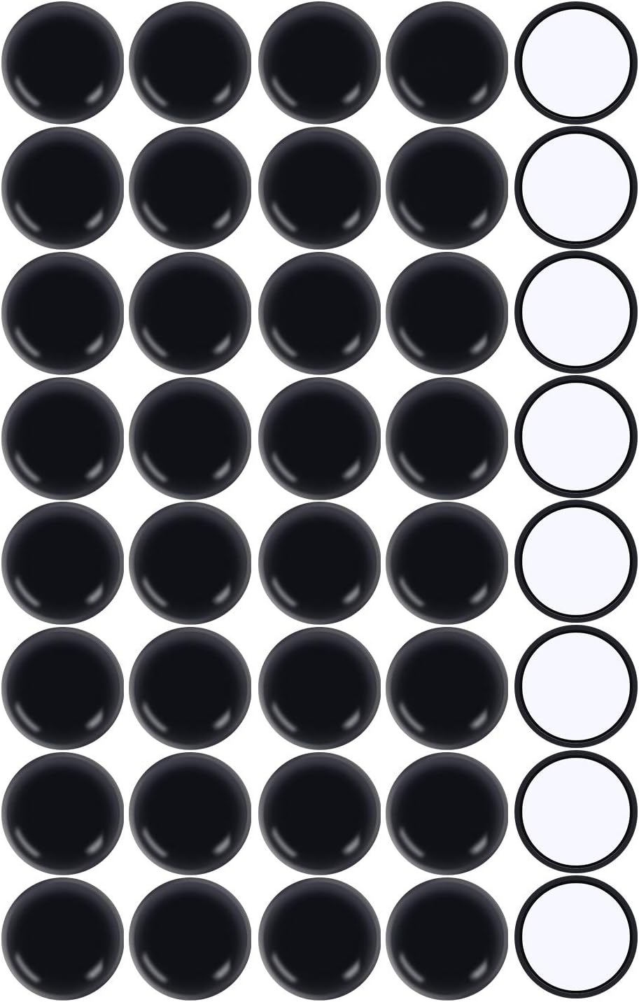 Ezprotekt Furniture Sliders for Carpet 1-1/8 inch 40 pcs Self-Adhesive