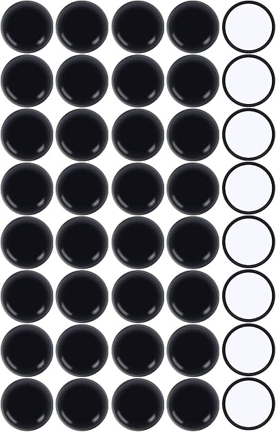 Ezprotekt Furniture Sliders for Carpet 1-1/8 inch 40 pcs Self-Adhesive