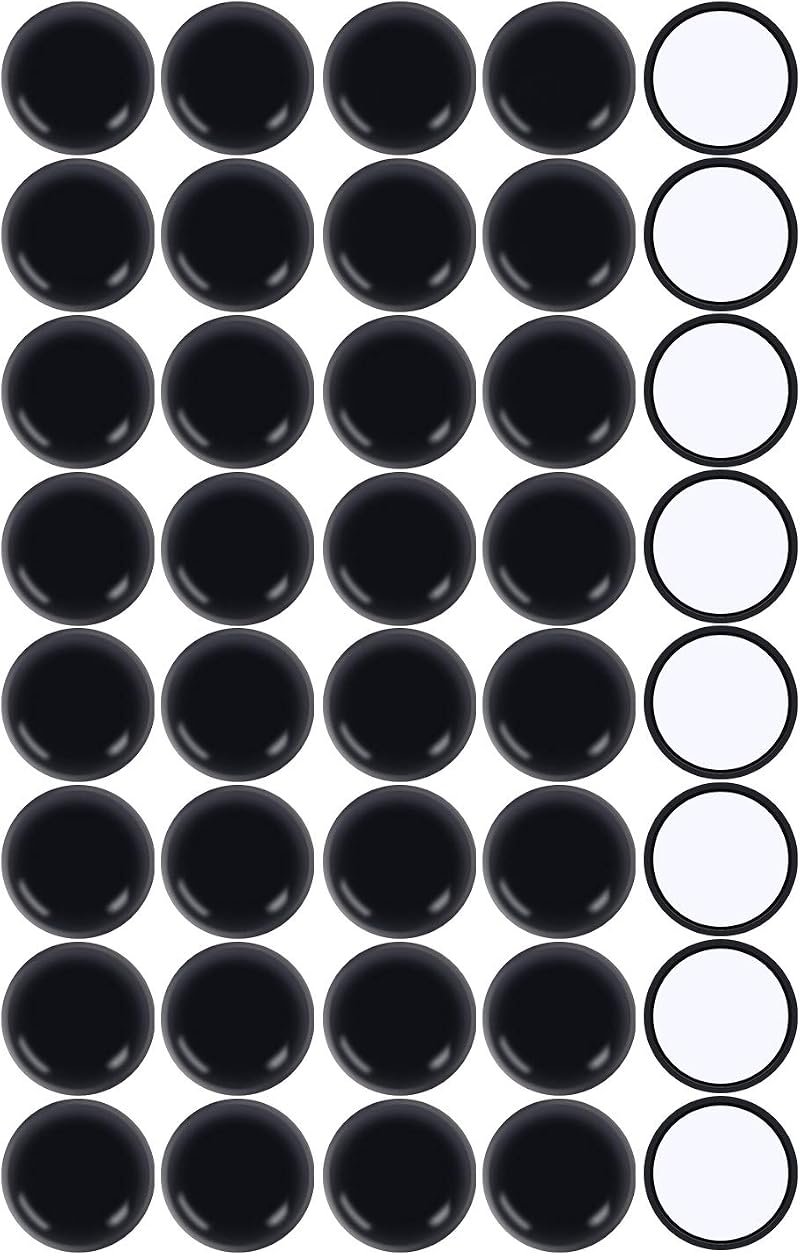 Ezprotekt Furniture Sliders for Carpet 1-1/8 inch 40 pcs Self-Adhesive