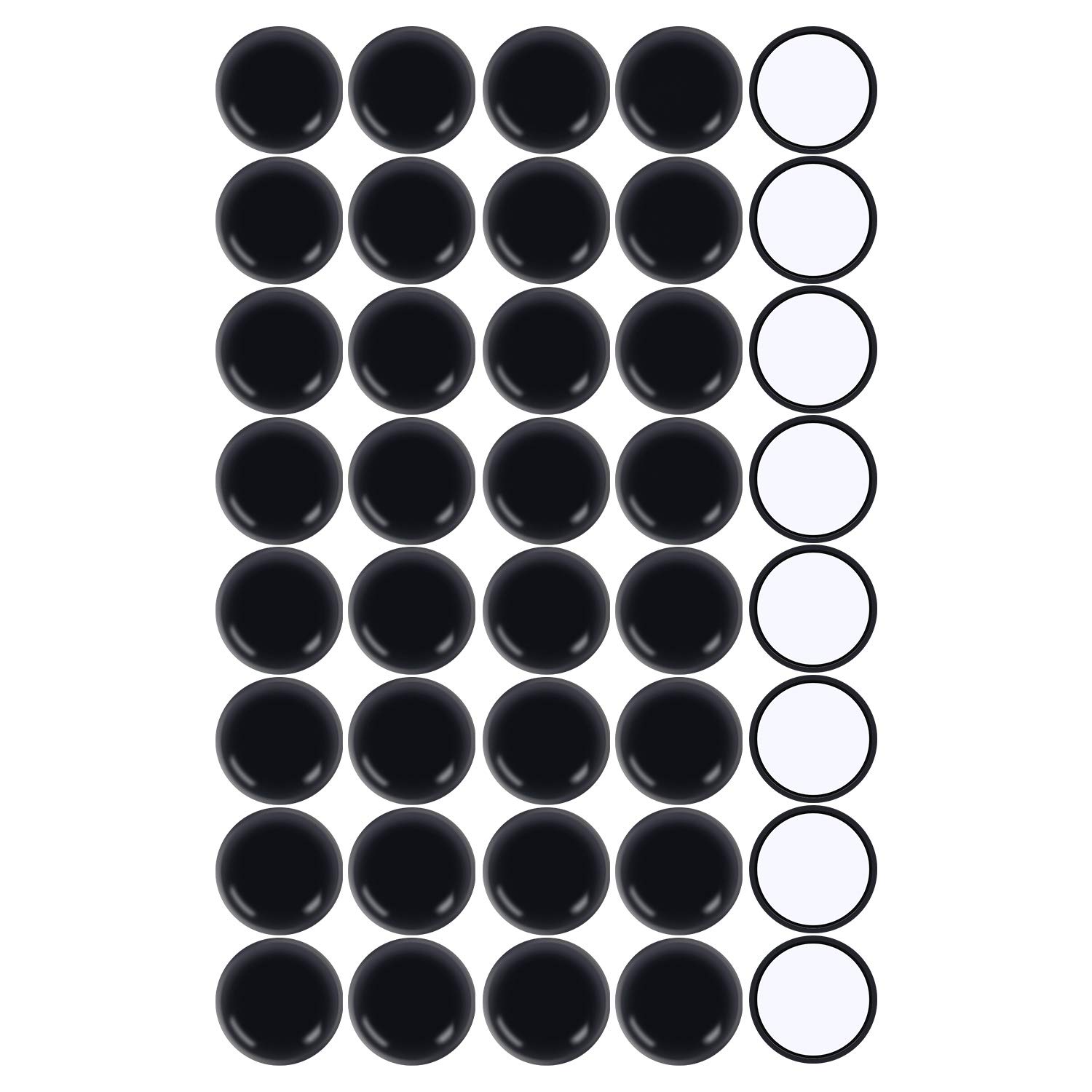 Ezprotekt 40 PCS Furniture Sliders for Carpet Sliders 1-1/8 Inch/28.7 MM for Moving Furniture Movers Carpet Gliders Glides Self-Adhesive Furniture Moving Pads, Round Black