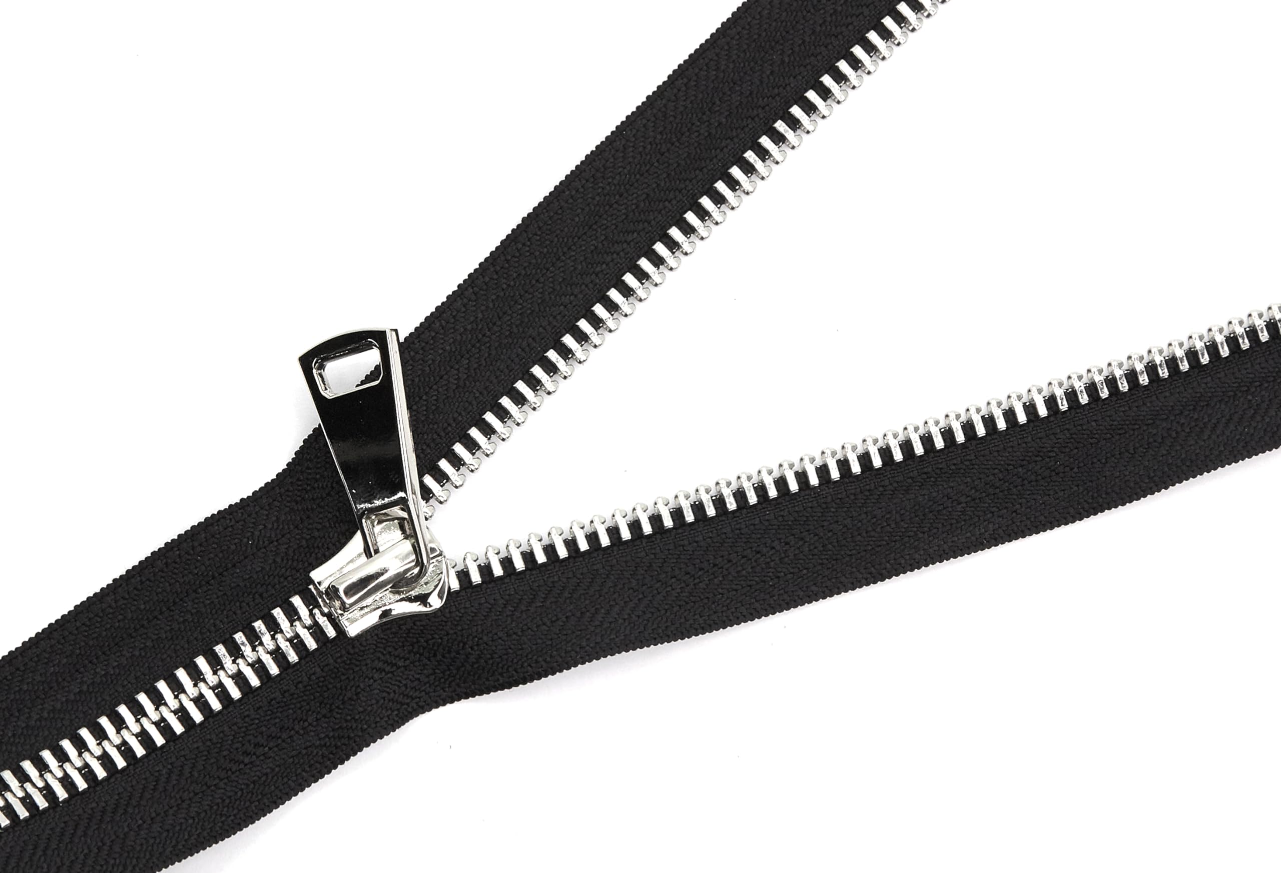 Metal No.5 Black Colour Nickel Free Zip #5 Zipper Open End, 31.9 inch - 81 cm (Open End)