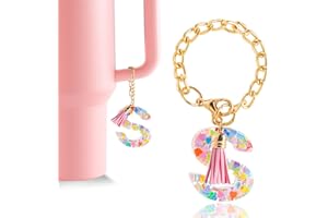 CCINPPY Letter Charm Accessories for Stanley Cup 1 PCS Cute Initial Keychain Handle Charm for Stanley Tumbler for Women