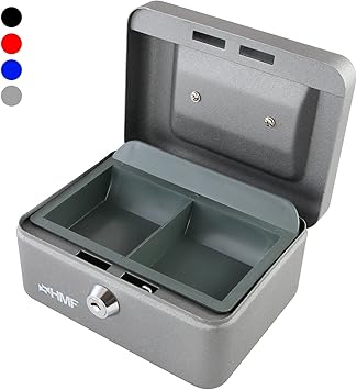 HMF 10215-09 Caja de caudales 15 x 12 x 8 cm, plata: Amazon.es: Bricolaje y herramientas