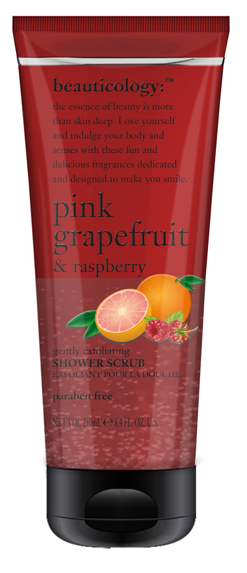 Baylis & Harding Beauticology Tube Shower Scrub, Pink Grapefruit and Raspberry 250 ml